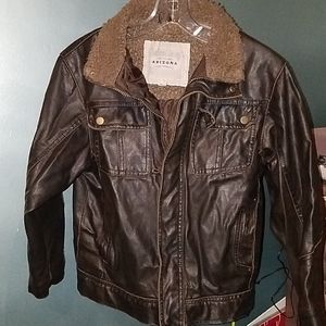 Boys Arizona vegan leather motorcycle jacket